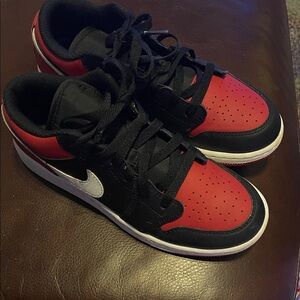 Nike Black and Red Low-Top Sneakers